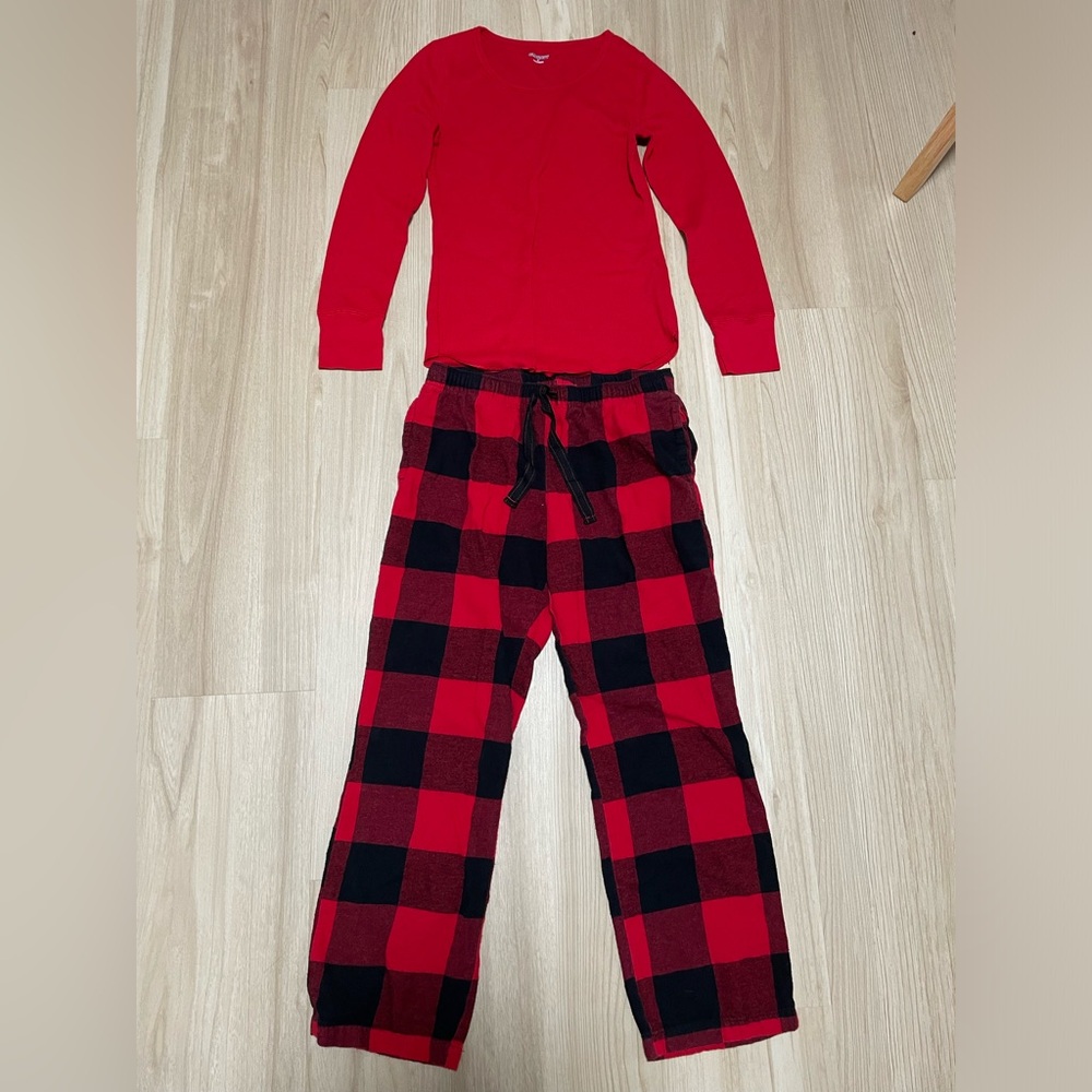 Red & Black Flannel Pajama Set